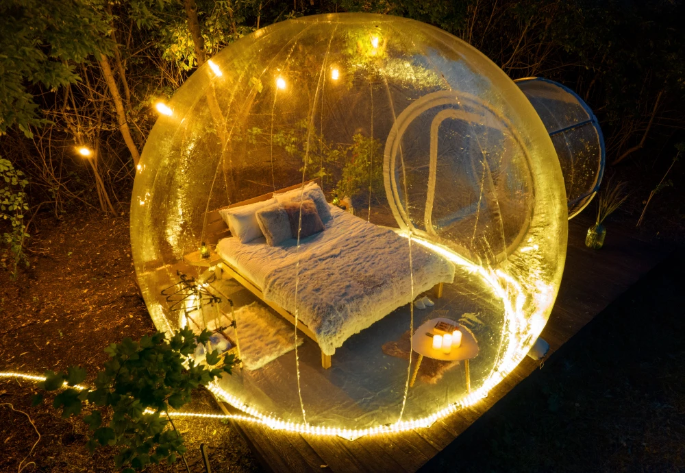 stay in a bubble tent