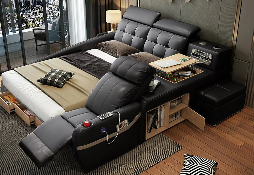 urban smart king bed size bed with storage